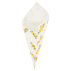 Image SACHETS EN POINTE 'CHIPS' 70 G 70 G/M2 20x14 CM BLANC PARCH.INGRAISSABLE (2000 UNITÉ) #1