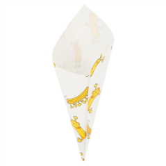 Image SACHETS EN POINTE 'CHIPS' 40 G 70 G/M2 16x11,5 CM BLANC PARCH.INGRAISSABLE (2000 UNITÉ) #1