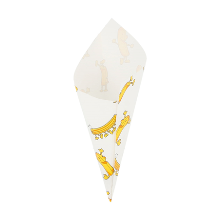 Image SACHETS EN POINTE 'CHIPS' 40 G 70 G/M2 16x11,5 CM BLANC PARCH.INGRAISSABLE (2000 UNITÉ) #1