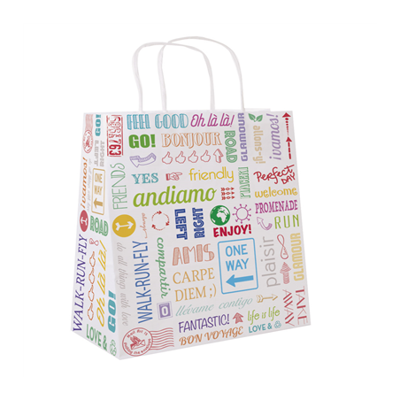 Image SACS SOS AVEC ANSES 'PAROLE' 80 G/M2 26+14x32 CM BLANC CELLULOSE (250 UNITÉ) #1