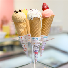 Image CÔNES GLACES 'PAROLE'  Ø 3,75x15 CM BLANC PAPIER (2000 UNITÉ) #3