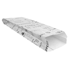 SACHETS POUR BAGUETTE 'PAROLE' 35+20 G/M2 9+4x30 CM ARGENTE PARCHEMIN + ALUMINIUM (500 UNITÉ)