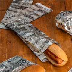 Image SACHETS POUR BAGUETTE 'PAROLE' 35+20 G/M2 9+4x30 CM ARGENTE PARCHEMIN + ALUMINIUM (500 UNITÉ) #4