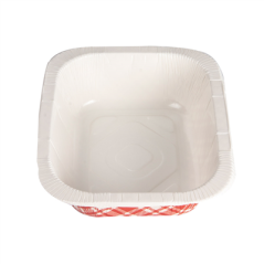 Image BARQUETTES THERMO FIXANTES GN1/8 'VICHY' 505 ML 360 G/M2 + 25G/M2 PET 16,1x12,9x4,3 CM BLANC CARTON (720 UNITÉ) #3