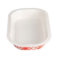 Image BARQUETTES THERMO FIXANTES 'VICHY' 240 ML 390 G/M2 + 25G/M2 PET 16x10x2,5 CM BLANC CARTON (1200 UNITÉ) #3