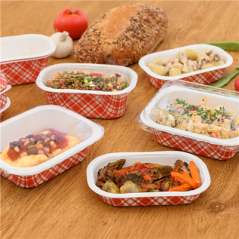 Image BARQUETTES THERMO FIXANTES 'VICHY' 240 ML 390 G/M2 + 25G/M2 PET 16x10x2,5 CM BLANC CARTON (1200 UNITÉ) #4