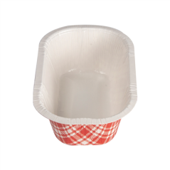 Image BARQUETTES THERMO FIXANTES 'VICHY' 480 ML 390 G/M2 + 25G/M2 PET 16x10x5,5 CM BLANC CARTON (1000 UNITÉ) #3