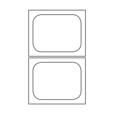 Image MOULE POUR GN1/8  20x28 CM ARGENTE ALUMINIUM (1 UNITÉ) #1