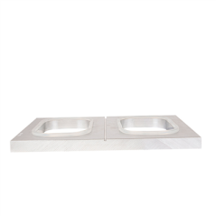 Image MOULE POUR BARQUETTES OBLONG  20x28 CM ARGENTE ALUMINIUM (1 UNITÉ) #3