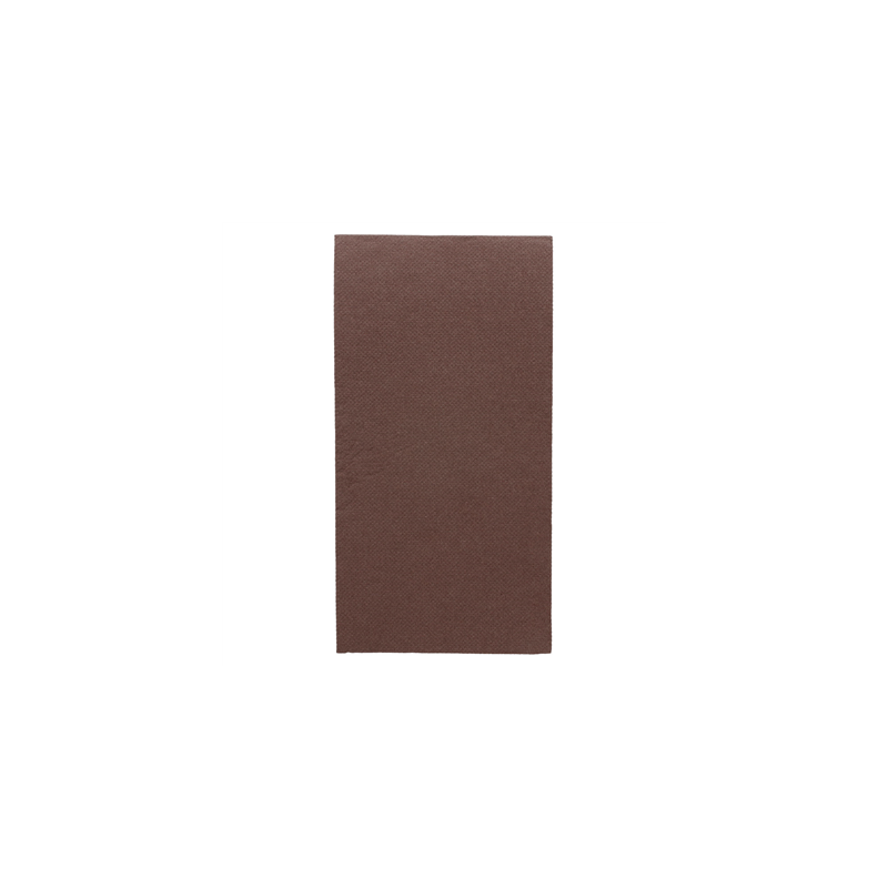 SERVIETTES ECOLABEL P. 1/8 'DOUBLE POINT' 18 G/M2 40x40 CM CHOCOLAT OUATE (1200 UNITÉ)