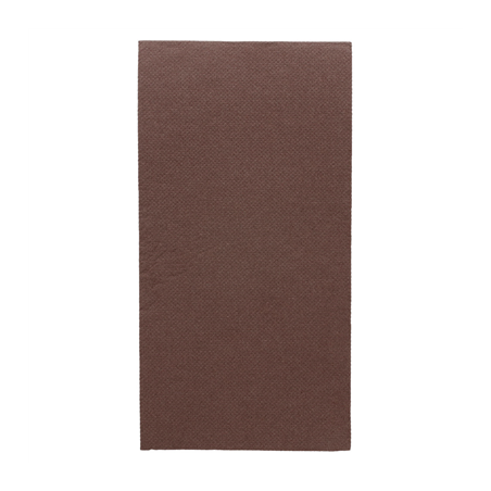 Image SERVIETTES ECOLABEL P. 1/8 'DOUBLE POINT' 18 G/M2 40x40 CM CHOCOLAT OUATE (1200 UNITÉ) #1