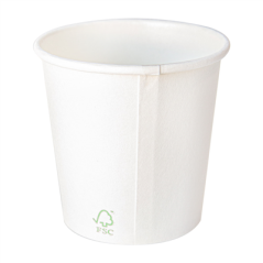 Image GOBELETS BOISSONS CHAUDES 1 PAROI 'BIODEGRADABLE' 120 ML 170 + 30 PLA G/M2 Ø6,2/4,5x6 CM BLANC CARTON+PLA (1000 UNITÉ) #3