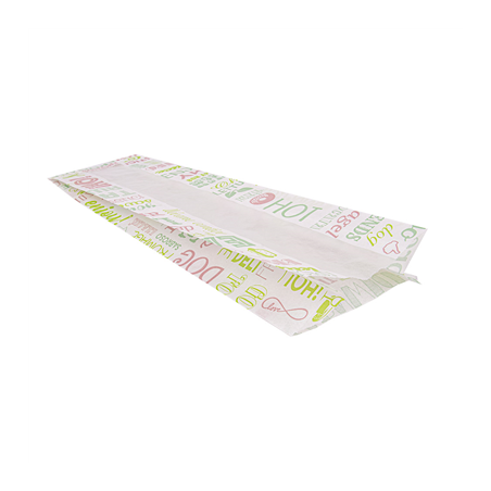 SACHETS BAGUETTE ROND AVEC FENÊTRE ECO 'PAROLE' 32 G/M2 9+6x35 CM BLANC PARCH.INGRAISSABLE (250 UNITÉ)