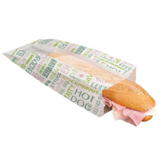 Image SACHETS BAGUETTE ROND AVEC FENÊTRE ECO 'PAROLE' 32 G/M2 9+6x35 CM BLANC PARCH.INGRAISSABLE (250 UNITÉ) #3