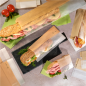 Image SACHETS POUR SANDWICHES AVEC FENÊTRE ECO 'CORNER WINDOW' 38 G/M2 9+5,5x18 CM NATUREL PARCH.INGRAISSABLE (250 UNITÉ) #3