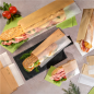 Image SACHETS POUR SANDWICHES AVEC FENÊTRE ECO 'CORNER WINDOW' 40 G/M2 9+5,5x26 CM NATUREL PARCH.INGRAISSABLE (250 UNITÉ) #3