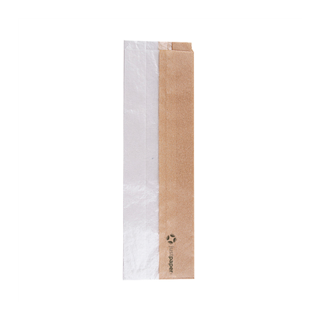 Image SACHETS POUR SANDWICHES AVEC FENÊTRE ECO 'CORNER WINDOW' 40 G/M2 9+5,5x30 CM NATUREL PARCH.INGRAISSABLE (250 UNITÉ) #1