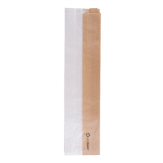 Image SACHETS POUR SANDWICHES AVEC FENÊTRE ECO 'CORNER WINDOW' 40 G/M2 9+5,5x38 CM NATUREL PARCH.INGRAISSABLE (250 UNITÉ) #1