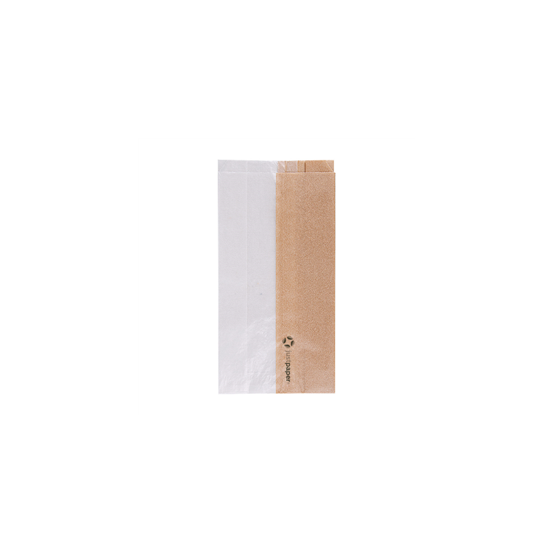 SACHETS POUR SANDWICHES AVEC FENÊTRE ECO 'CORNER WINDOW' 38 G/M2 12+6x23 CM NATUREL PARCH.INGRAISSABLE (250 UNITÉ) SACHETS POUR SANDWICHES AVEC FENÊTRE ECO 'CORNER WINDOW' 38 G/M2 12+6x23 CM NATUREL PARCH.INGRAISSABLE (250 UNITÉ)