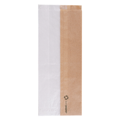 Image SACHETS POUR SANDWICHES AVEC FENÊTRE ECO 'CORNER WINDOW' 40 G/M2 12+6x30 CM NATUREL PARCH.INGRAISSABLE (250 UNITÉ) #1
