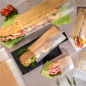 Image SACHETS POUR SANDWICHES AVEC FENÊTRE ECO 'CORNER WINDOW' 40 G/M2 12+6x38 CM NATUREL PARCH.INGRAISSABLE (250 UNITÉ) #3