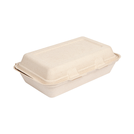 Image COQUILLES "L" 'BIONIC' 1 L 16x24x7,5 CM NATUREL BAGASSE (400 UNITÉ) #1