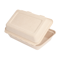 Image COQUILLES "L" 'BIONIC' 1 L 16x24x7,5 CM NATUREL BAGASSE (400 UNITÉ) #3