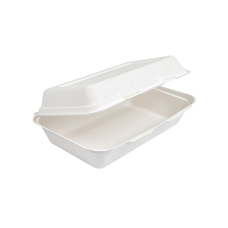 Image COQUILLES "L" 'BIONIC' 1 L 16x24x7,5 CM BLANC BAGASSE (400 UNITÉ) #1