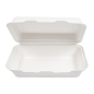 Image COQUILLES "L" 'BIONIC' 1 L 16x24x7,5 CM BLANC BAGASSE (400 UNITÉ) #3