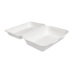 Image COQUILLES "L" 'BIONIC' 1 L 16x24x7,5 CM BLANC BAGASSE (400 UNITÉ) #4