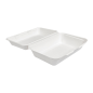 Image COQUILLES "L" 'BIONIC' 1 L 16x24x7,5 CM BLANC BAGASSE (400 UNITÉ) #4