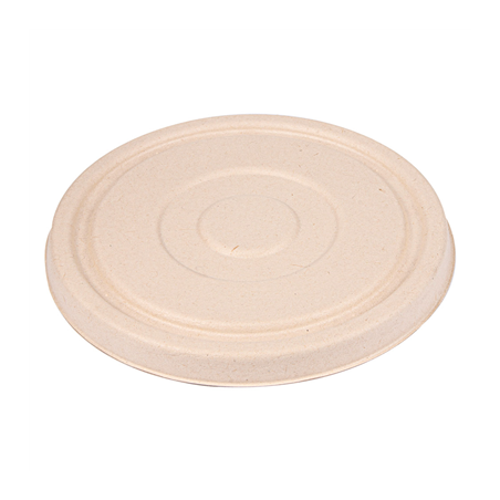 Image COUVERCLES BAS POUR SALADIERS 231.25/215.04 'BIONIC'  Ø16x1,2 CM NATUREL BAGASSE (600 UNITÉ) #1