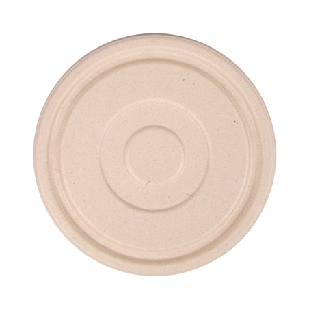 COUVERCLES BAS POUR SALADIERS 231.25/215.04 'BIONIC'  Ø16x1,2 CM NATUREL BAGASSE (600 UNITÉ)
