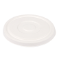 Image COUVERCLES BAS POUR SALADIERS 231.26/224.32 'BIONIC'  Ø16x1,2 CM BLANC BAGASSE (600 UNITÉ) #1