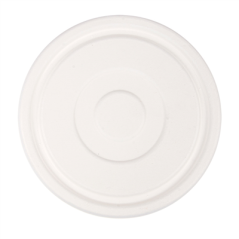 Image COUVERCLES BAS POUR SALADIERS 231.26/224.32 'BIONIC'  Ø16x1,2 CM BLANC BAGASSE (600 UNITÉ) #3