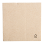 Image SERVIETTES ECOLABEL 'DOUBLE POINT' 19 G/M2 30x30 CM NATUREL OUATE RECYCLÉE (1800 UNITÉ) #1
