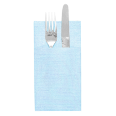 Image SERVIETTES KANGOUROU 'LIKE LINEN' 70 G/M2 40x40 CM TURQUOISE SPUNLACE (700 UNITÉ) #1