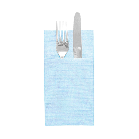 Image SERVIETTES KANGOUROU 'LIKE LINEN' 70 G/M2 40x40 CM TURQUOISE SPUNLACE (700 UNITÉ) #1