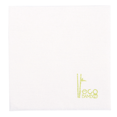 Image SERVIETTES 'ECO-BAMBOO' 70 G/M2 20x20 CM BLANC BAMBOU (3600 UNITÉ) #1