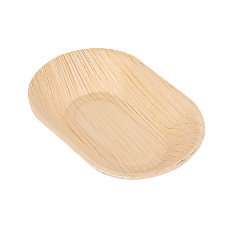 Image ASSIETTES 'ARECA'  11x7x2,5 CM NATUREL ARECA (200 UNITÉ) #1