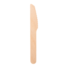 Image COUTEAUX  14 CM NATUREL BOIS (100 UNITÉ) #1