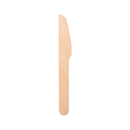 Image COUTEAUX  14 CM NATUREL BOIS (100 UNITÉ) #1