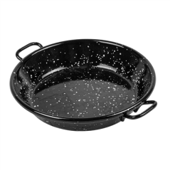 Image MINI POELE ÉMAILLÉE 'ARTINOX'  Ø12x2,4 CM NOIR ACIER (10 UNITÉ) #1