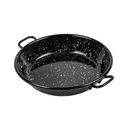 Image MINI POELE ÉMAILLÉE 'ARTINOX'  Ø12x2,4 CM NOIR ACIER (10 UNITÉ) #1