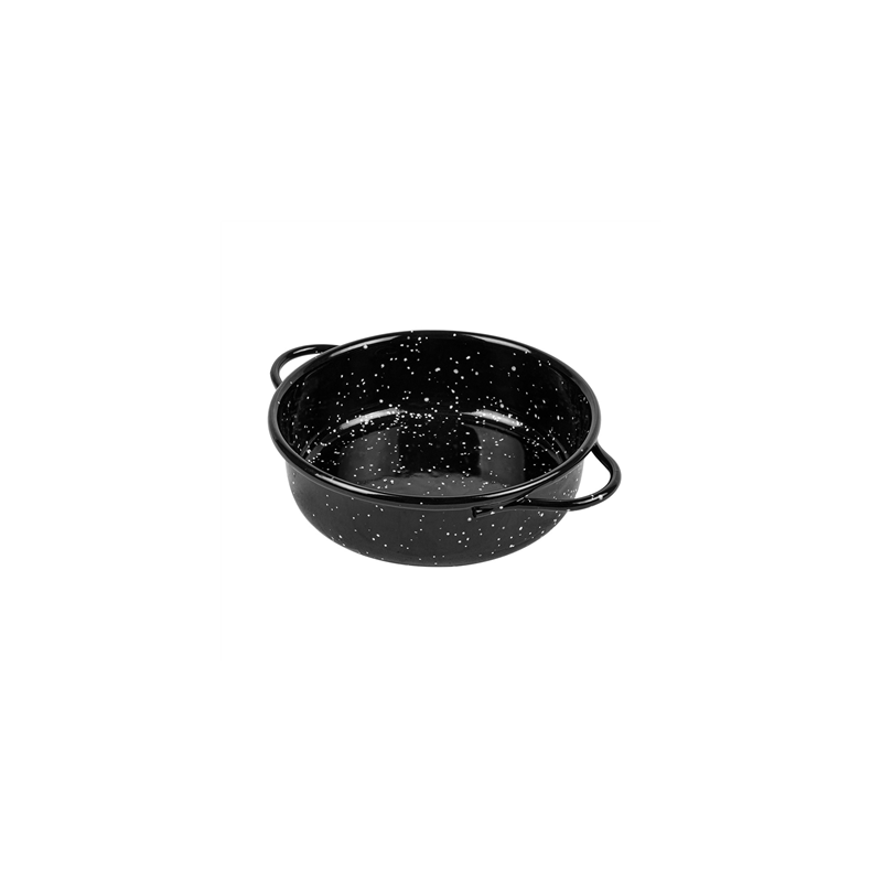 MINI SAUTOIRS ÉMAILLÉE  Ø13x4 CM NOIR ACIER (6 UNITÉ)