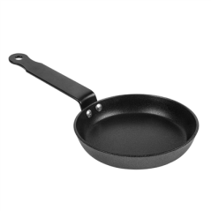 Image MINI POÊLE ANTI-ADHESIVE 'ARTINOX'  Ø12x2,2 CM NOIR ACIER (6 UNITÉ) #1