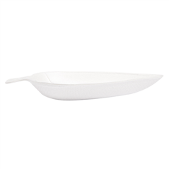RÉCIPIENT FEUILLE 'BIONIC' 9x6x1,2 CM BLANC BAGASSE (1000 UNITÉ)