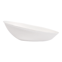 RÉCIPIENT OVALE 'BIONIC' 8x4,8x2,7 CM BLANC BAGASSE (1000 UNITÉ)