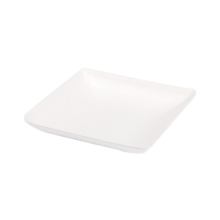 Image RÉCIPIENT CARRÉ 'BIONIC'  6,5x6,5x1,2 CM BLANC BAGASSE (1000 UNITÉ) #1