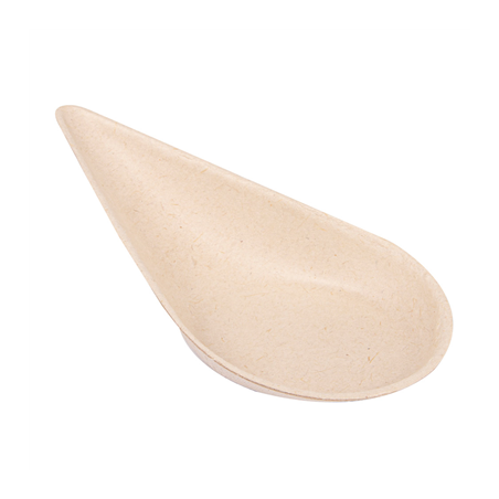 Image RÉCIPIENT À CUILLÈRE 'BIONIC'  10,1x5x2,9 CM NATUREL BAGASSE (1000 UNITÉ) #1